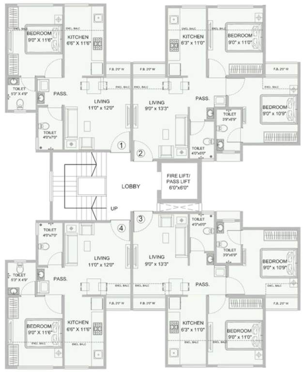  swapnalok Swapnalok Building 6 Cluster Plan from 1st to 7th Floor