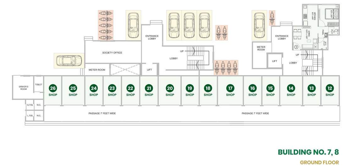 swapnalok Swapnalok Building 7 & 8 Cluster Plan For Ground Floor