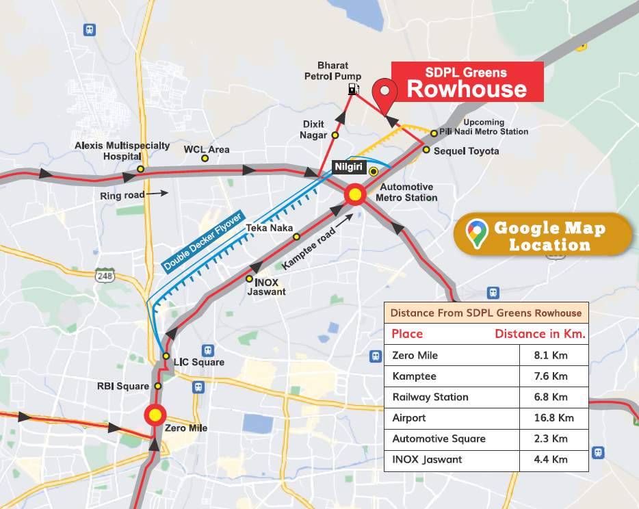  sdpl greens rowhouse ii Location Plan