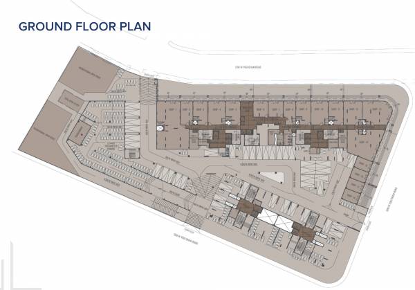  corner-stone Building 1-A wing, B Wing, C Wing, D Wing Cluster Plan for ground Floor