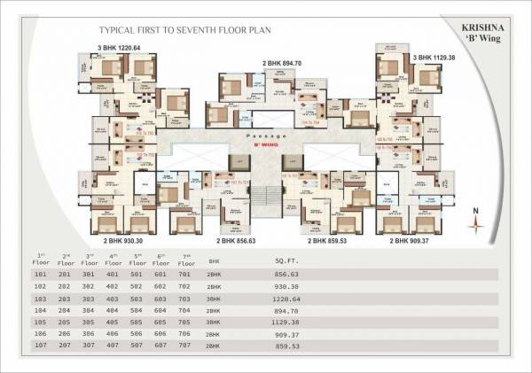  shree-hari-vallabh-chsl-nashik Krishna B Wing Cluster Plan