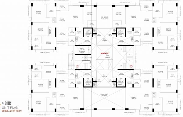  paarijat-shantigram Block - A First Floor Cluster Plan