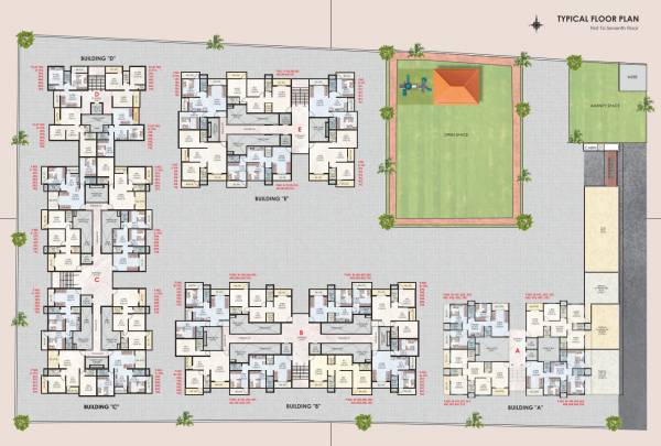  flora-avenue Building A to E Cluster Plan