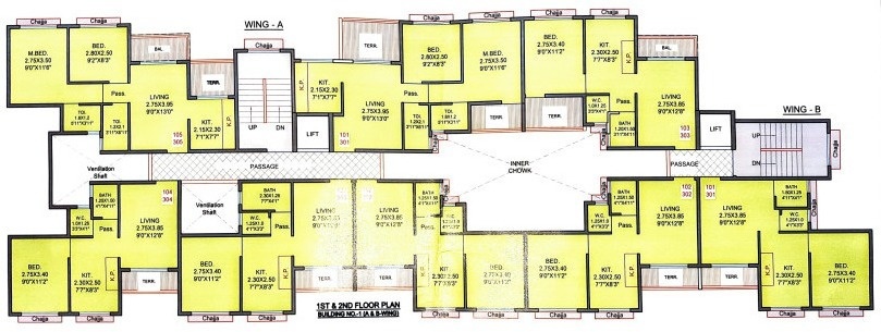  jindal park Building No 1 Cluster Plan