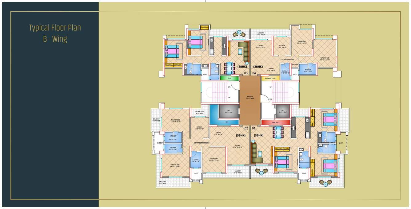  trinity moksh Wing B Cluster Plan