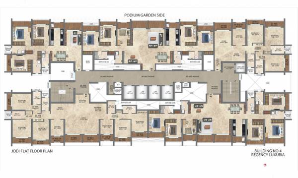  luxuria-phase-i Building 4 Cluster Plan For Typical Floor