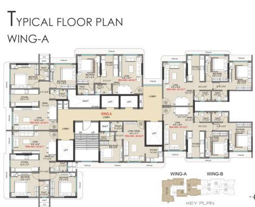  nirvana Jaliyan Paradise A Wing Cluster Plan from 1st to 23th Floor