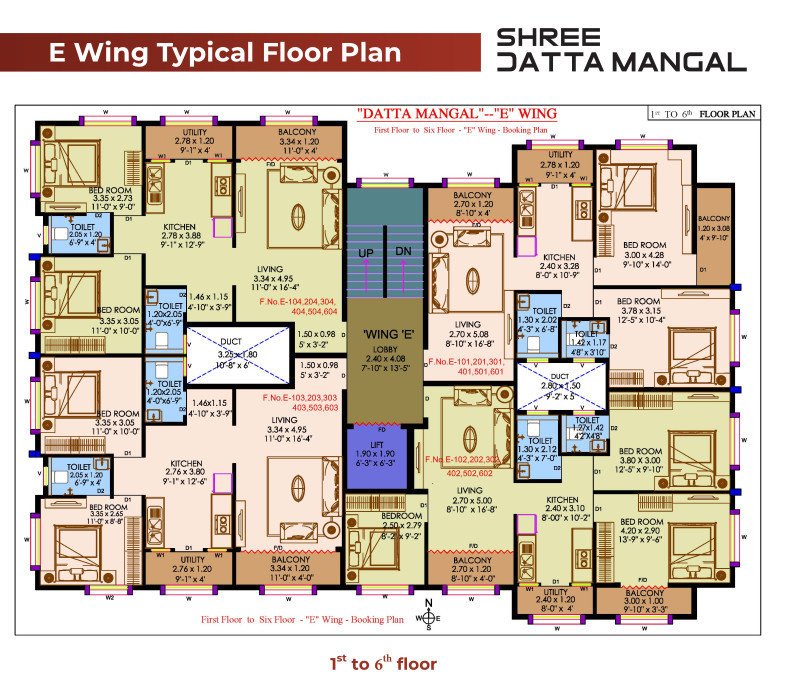  datta mangal apartment d and e Shree Datta Mangal Apartment E Cluster Plan