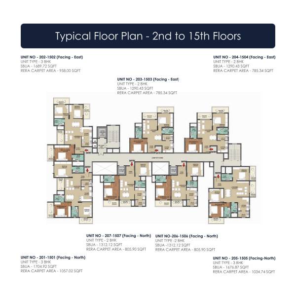 Infinity Cluster Plan from 2nd to 15th Floor infinity Infinity Cluster Plan from 2nd to 15th Floor