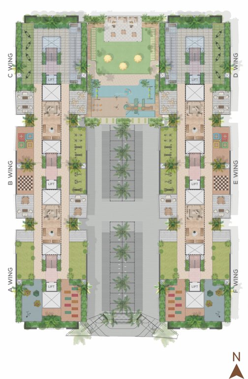  palm town Wing E Cluster Plan