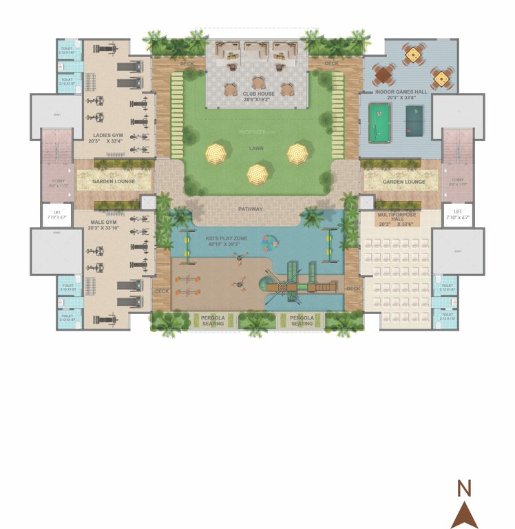  palm town Wing F Cluster Plan