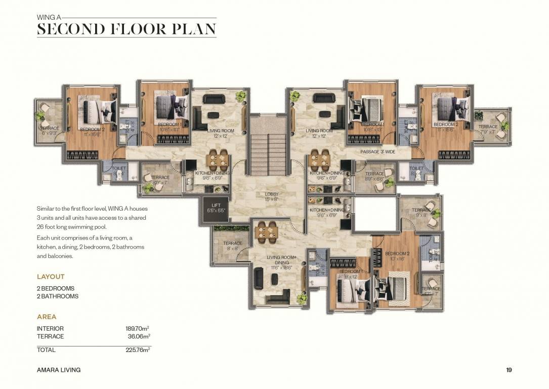  amara living Cluster Plan