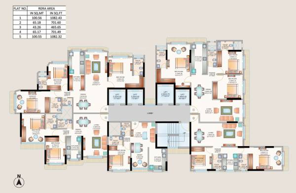  saraswati Building 1 Cluster Plan