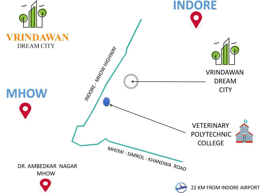  vrindavan dream city Location Plan
