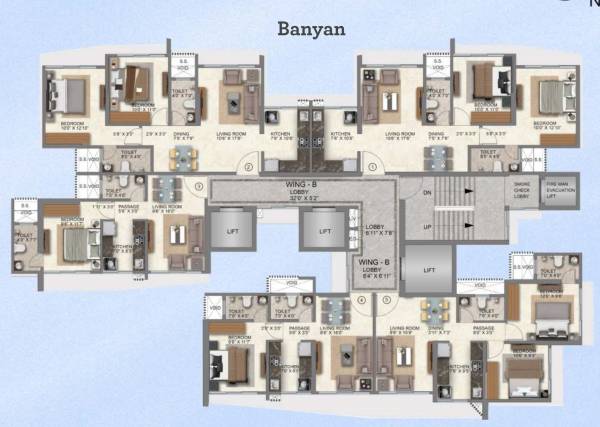  roots Ashoka A Wing Cluster Plan