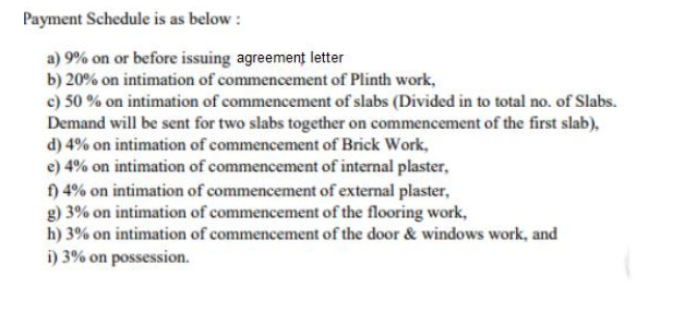 my-city-phase-ii-cluster-05-part-ii Construction Linked Payment (CLP) Payment Plan