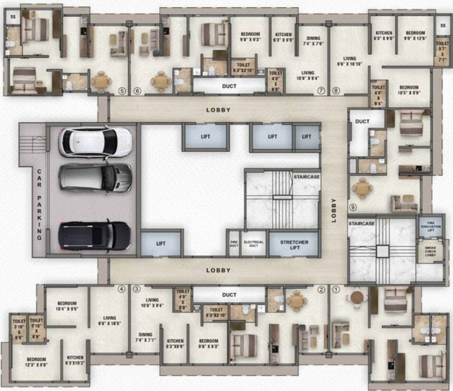  atlantis Building No   191 Cluster Plan