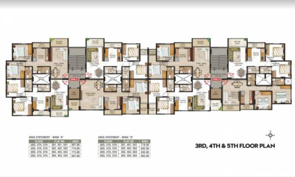  sai-krupa-residency Wing A Cluster Plan