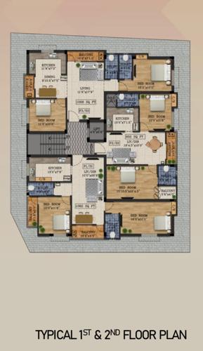  aradhya Sri Ayyan Aradhya Cluster Plan from 1st to 2nd Floor