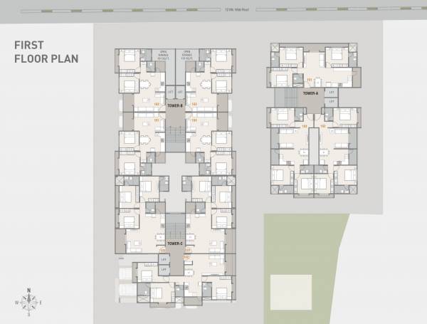  aarna-sky Building A, B And C Cluster Plan for 1st Floor