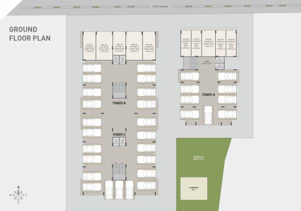  aarna-sky Building A, B And C Cluster Plan for ground Floor
