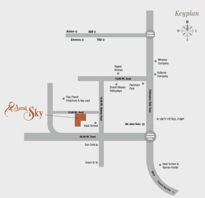  aarna sky Location Plan
