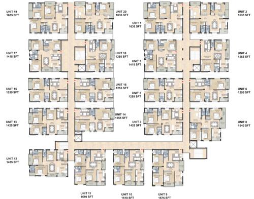  gokuldham Ayaan S Gokuldham Cluster Plan from 1st to 6th Floor