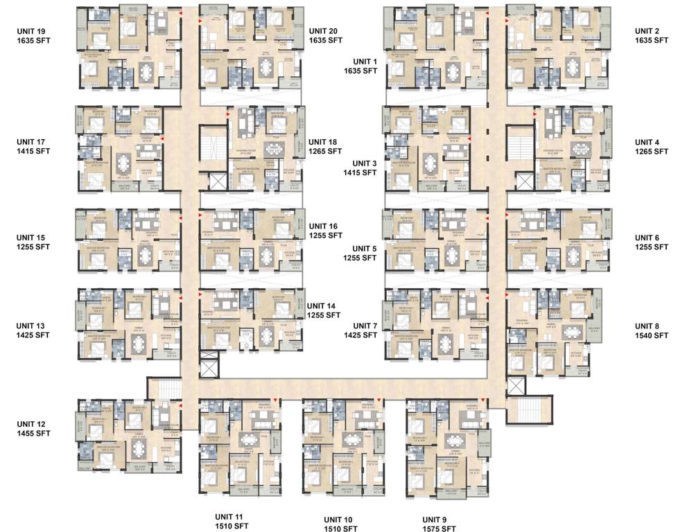  gokuldham Ayaan S Gokuldham Cluster Plan from 1st to 6th Floor