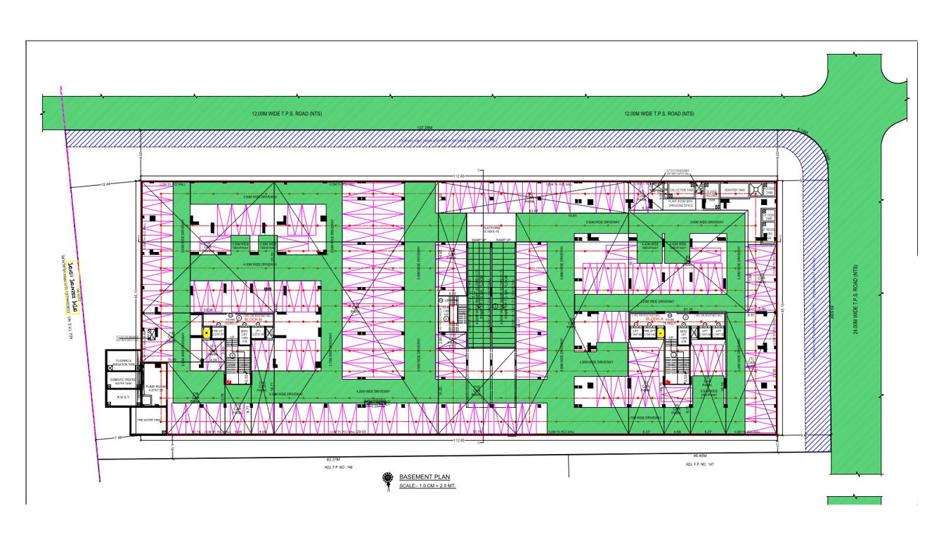  the kimana towers Block A & B Basement Cluster Plan
