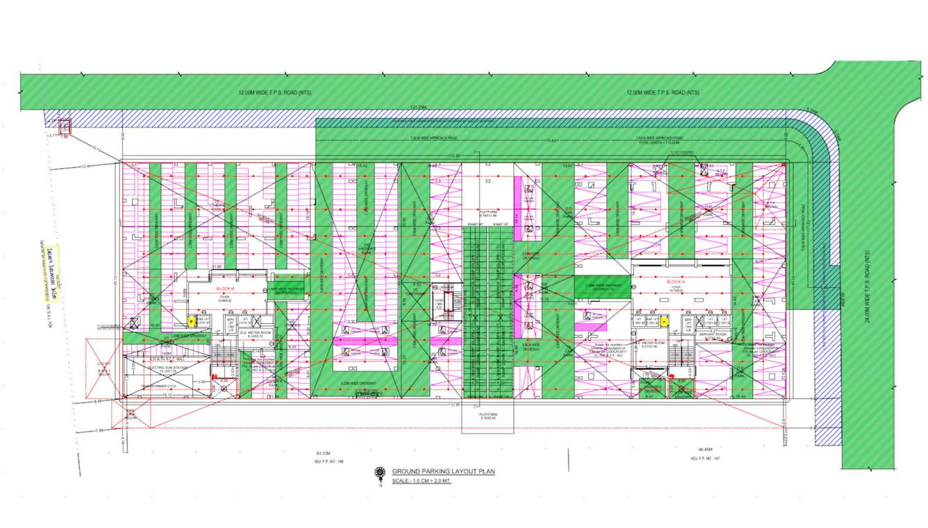  the kimana towers Block A & B Ground Floor Cluster Plan