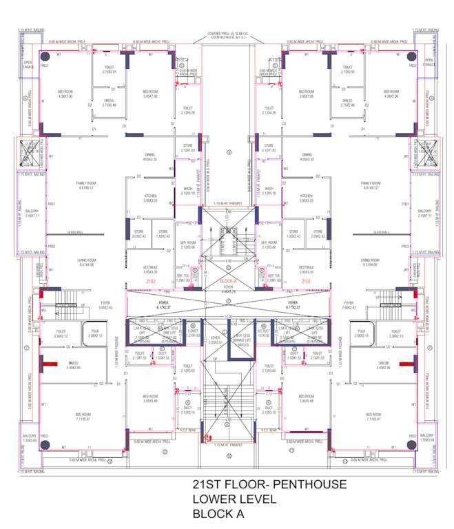  the kimana towers Block A Cluster Plan for 21th Floor