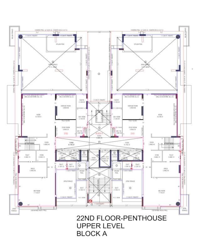  the kimana towers Block A Cluster Plan for 22th Floor