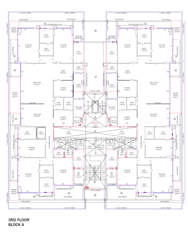  the kimana towers Block A Cluster Plan for 3rd Floor