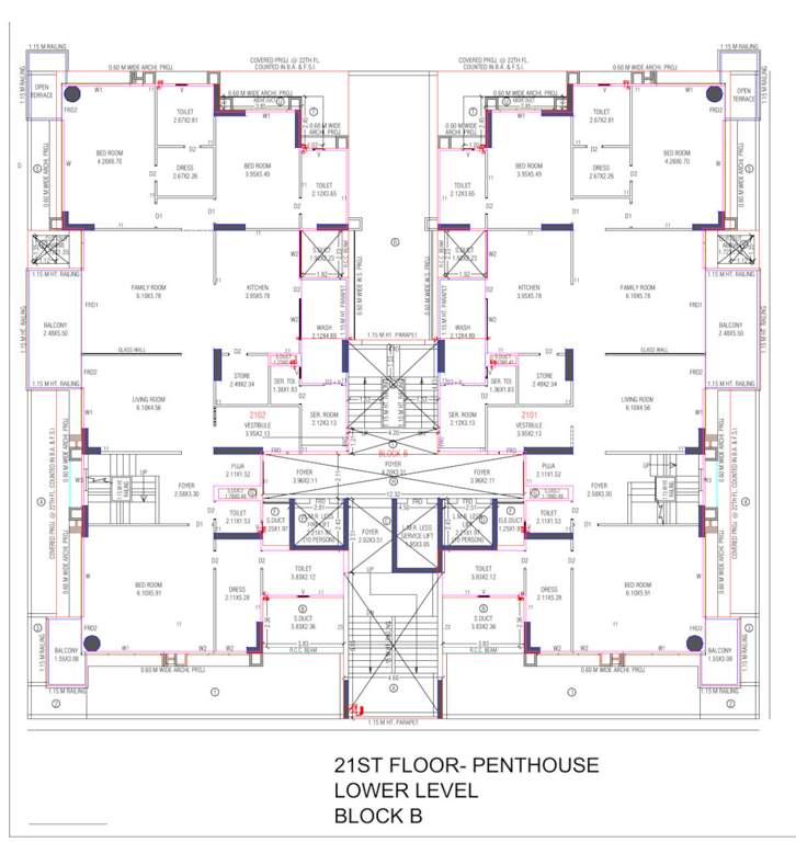  the kimana towers Block B Cluster Plan for 21th Floor