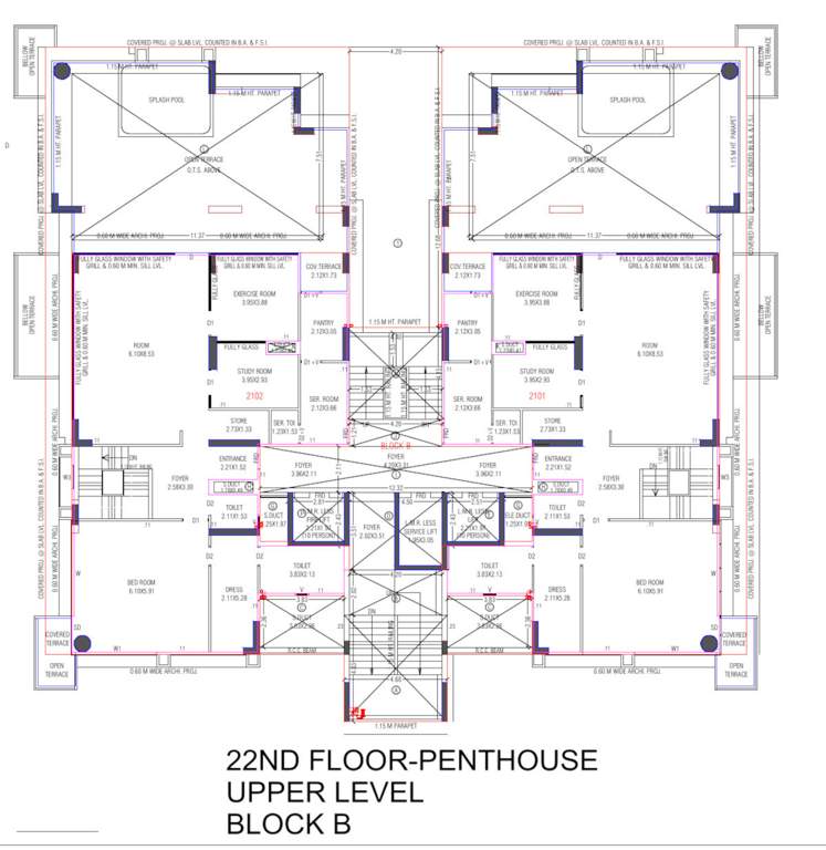  the kimana towers Block B Cluster Plan for 22th Floor