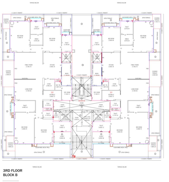  the kimana towers Block B Cluster Plan for 3rd Floor