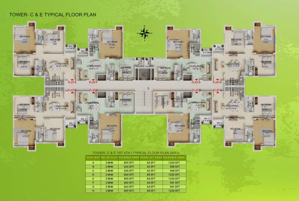  sunshine-green-city- Block CE Cluster Plan for Typical Floor