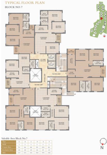  the-amazonia The Amazonia Typical Cluster Plan For 7th Floor