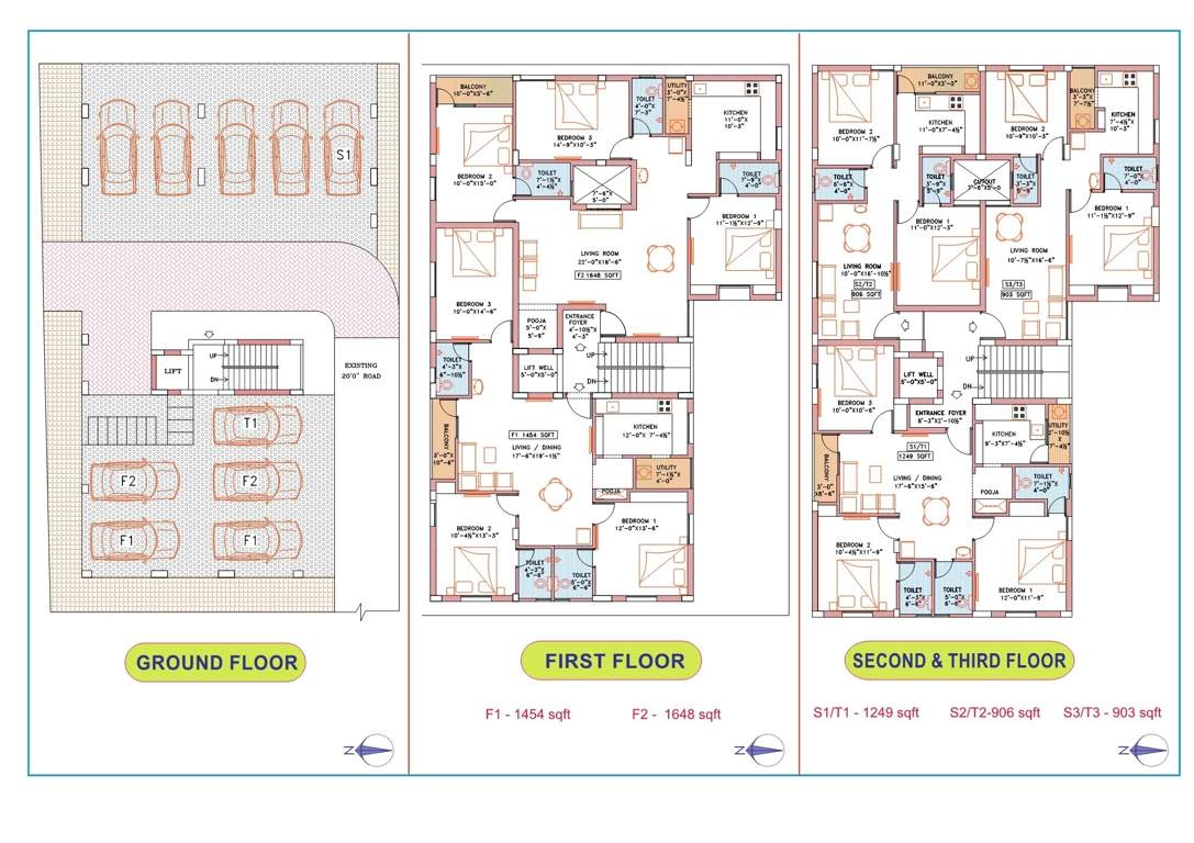 blossom Blossom Cluster Plan From Ground to 4th Floor