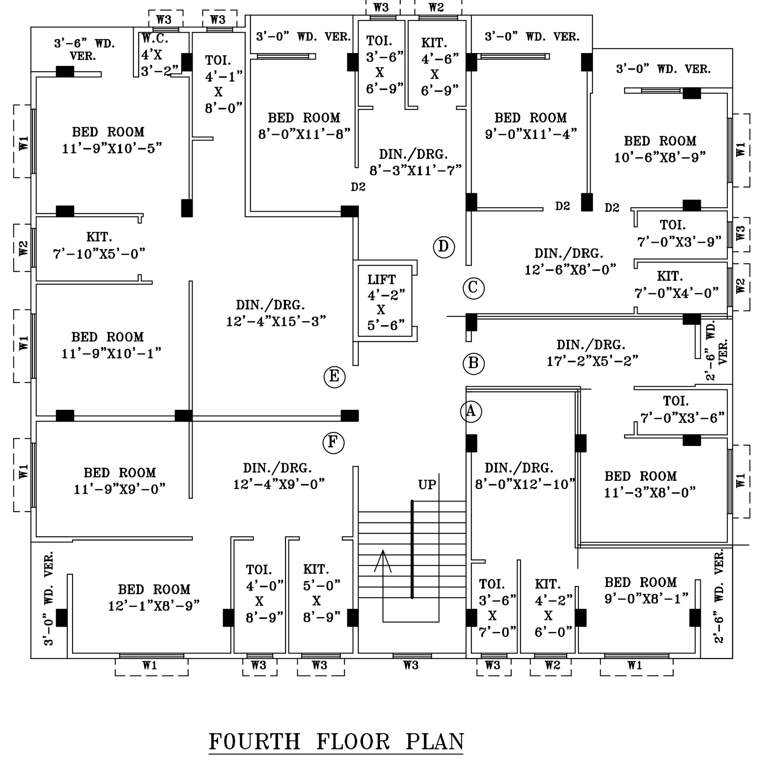 tower Dream Tower Cluster Plan for 4th Floor