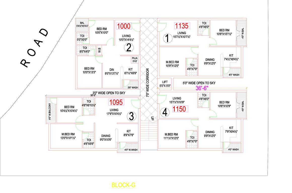  seven hills Block F Cluster Plan from 1st to 5th Floor