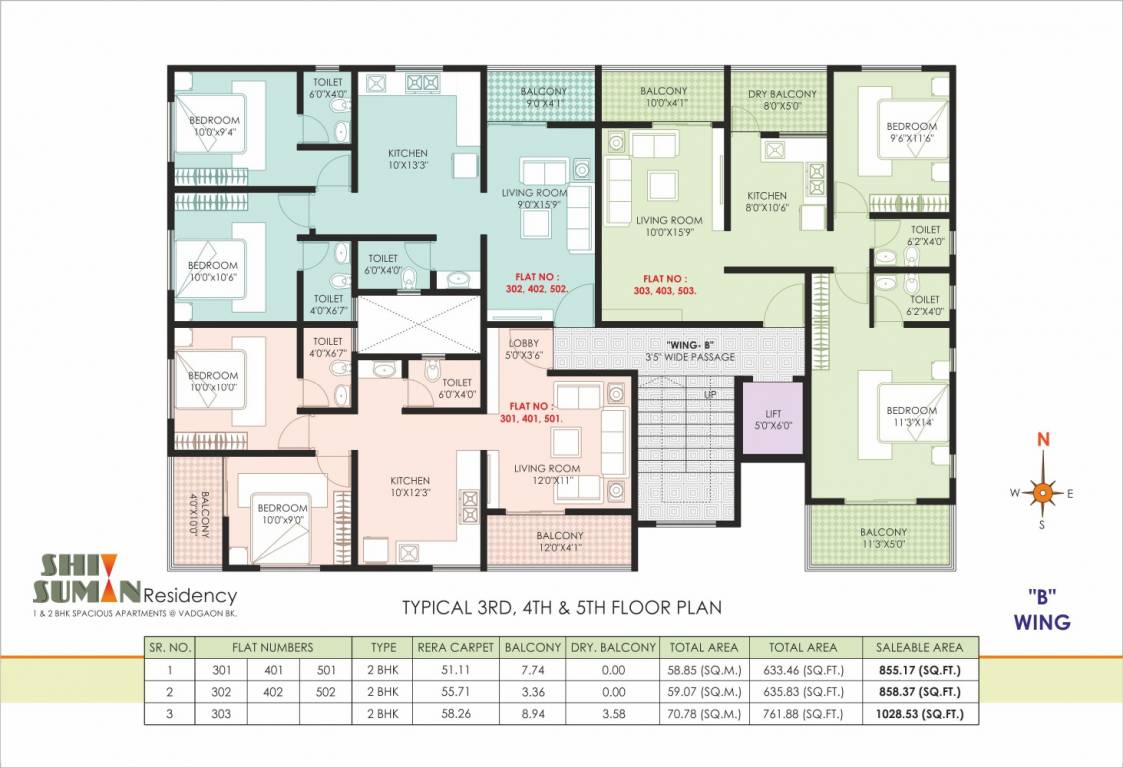  shiv suman residency Wing A Cluster Plan