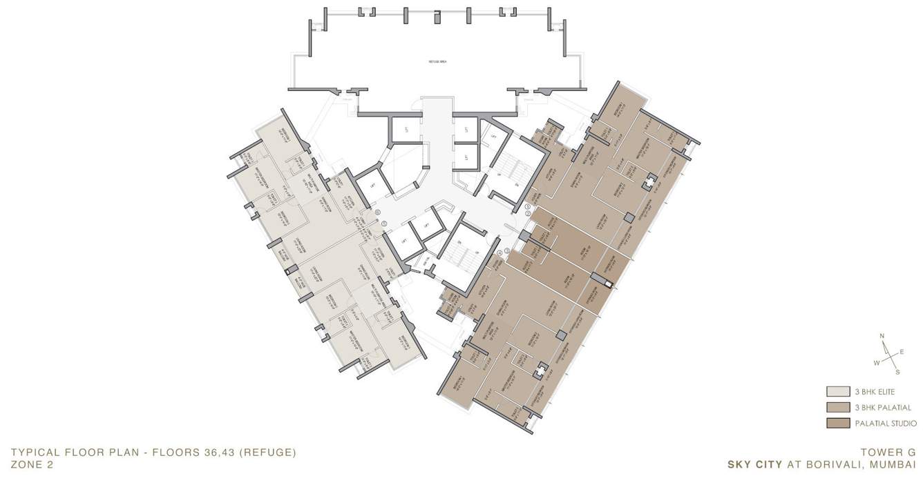  sky city tower g Tower G Cluster Plan Fir 36th, 43th Floor