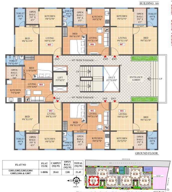  akshar A6 Cluster Plan for ground Floor