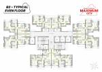 B2 - TYPICAL EVEN FLOOR Cluster Plan  maximum-city B2 - TYPICAL EVEN FLOOR Cluster Plan