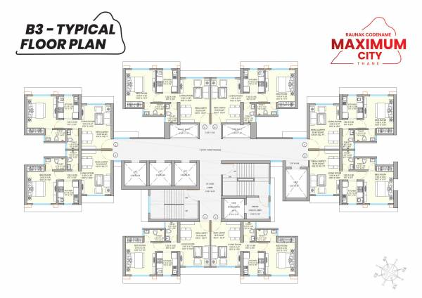  maximum-city B3 - TYPICAL FLOOR PLAN Cluster Plan