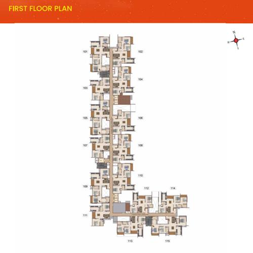  casagrand-meridian Tower 1 Cluster Plan for 1st Floor