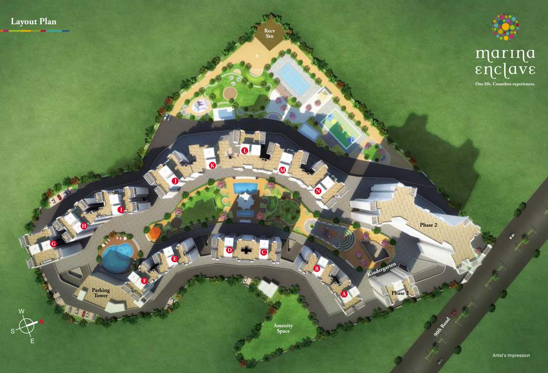  marina enclave wings q and r with kindergarten phase iv Layout Plan