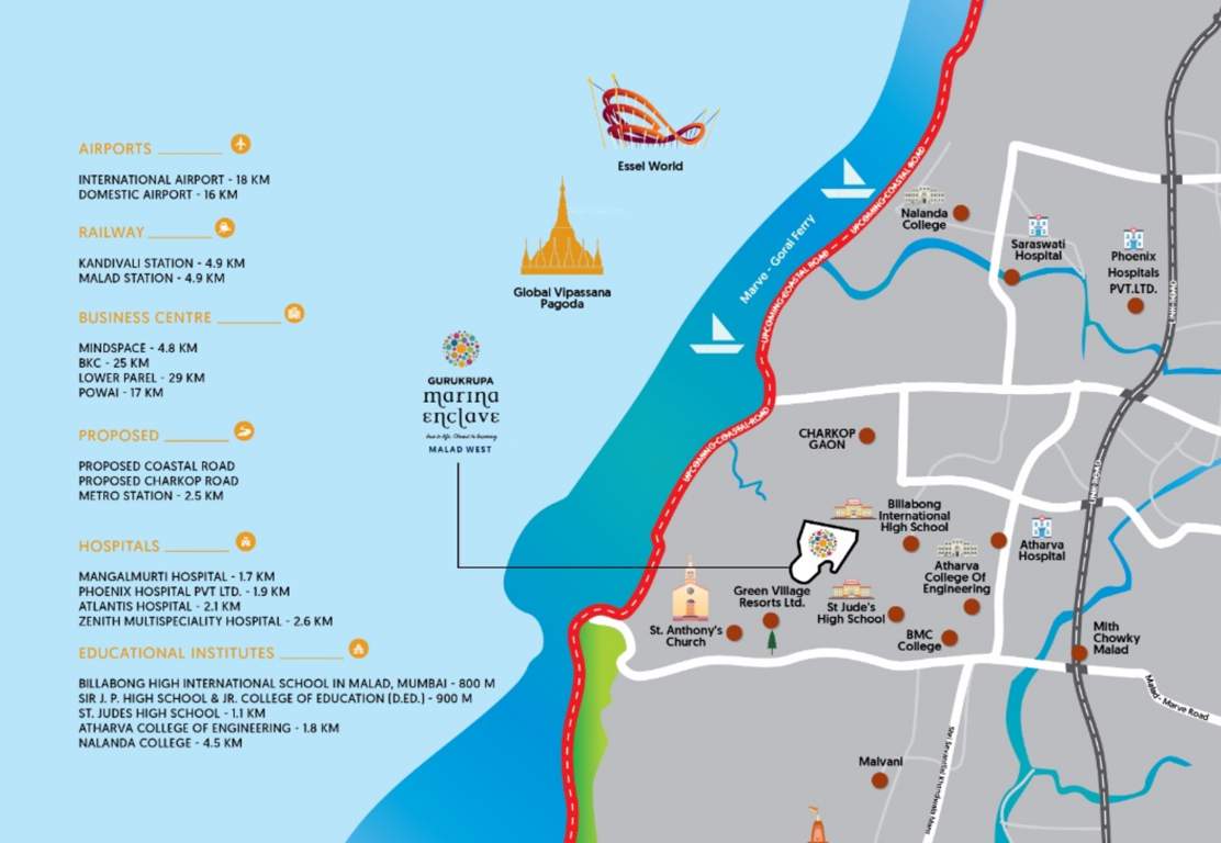  marina enclave wings q and r with kindergarten phase iv Location Plan