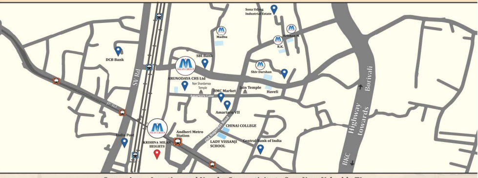  krishna milan heights Location Plan